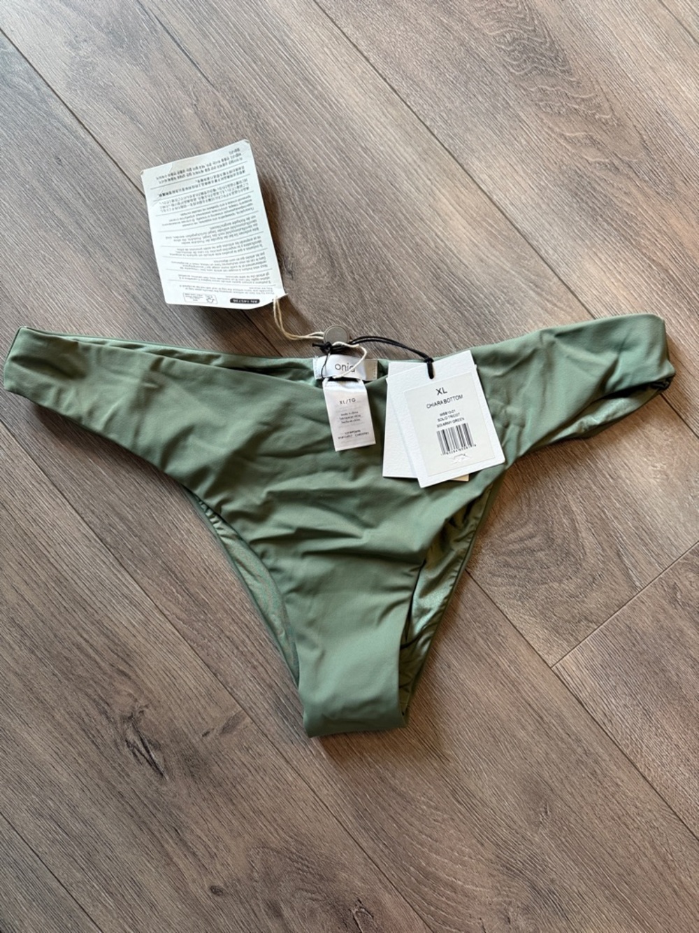 Onia Olive Chiara Bikini Bottom - High Leg Minimalist size XL